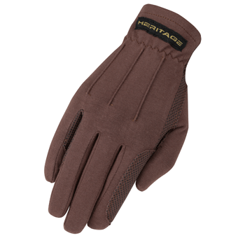 Power Grip Nylon Gloves - Brown